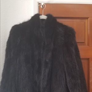 black fur coat